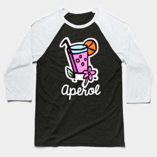 Tropical Spritz Cocktail Bartender Retro Pink Baseball T-Shirt